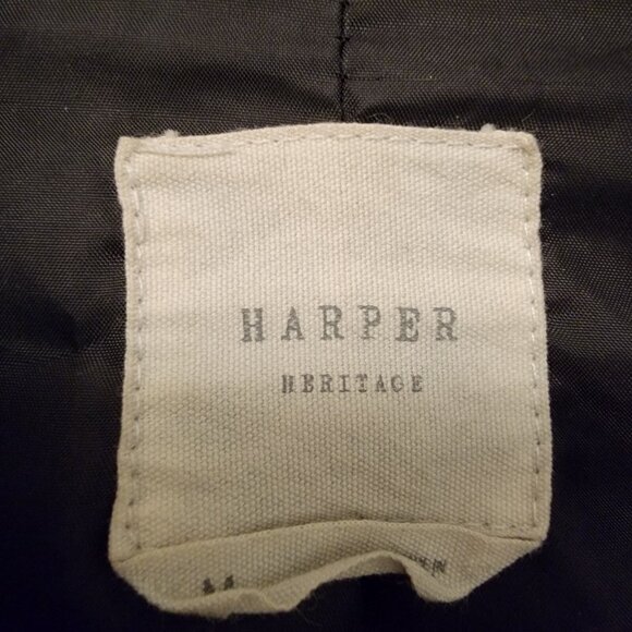 HARPER HERITAGE Jacket Vegan‎ Leather Moto Cropped Biker Coat BLACK Women M - Picture 4 of 11